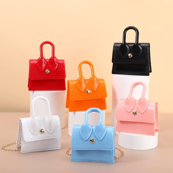 Durable PVC Mini Purse Set - 6 Colorful Toddler Handbags for Every Occasion - Picture 4 of 5